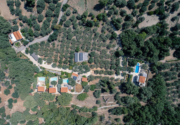 Top-down view of the Vederi Estate compound