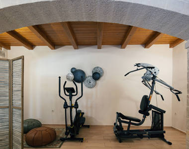 Vederi Estate Villa Melpomeni indoor gym instruments